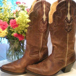 Womens Western style boots- goat skin
